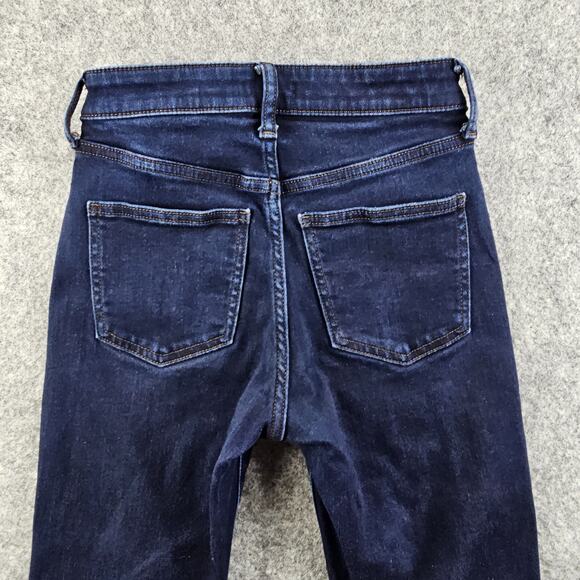 Uniqlo Heattech Jeans Womens Size 23 x 31 (measures 23 x 29) Skinny Dark Rinse - Picture 4 of 15